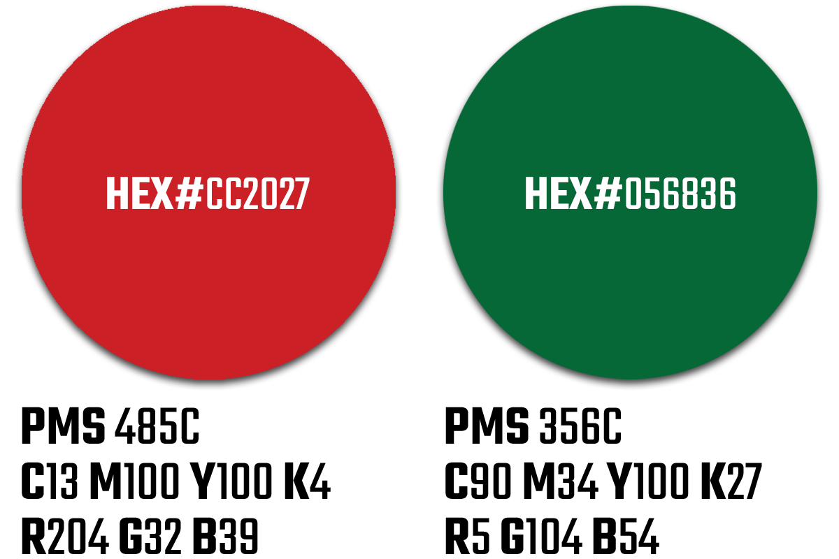 FCSD Colors - Red and Green with Codes